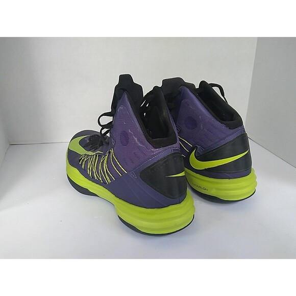 Nike Hyperdunk Basketball Shoes High‎ Top Purple Green Sneakers - Picture 3 of 6